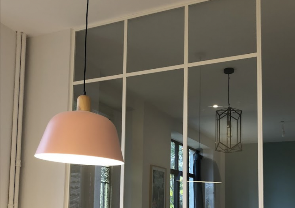 Pose de verrière intérieur en verre vitrerie miroiterie drôme ardèche